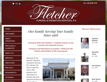 Tablet Screenshot of fletcherfuneralhome.net